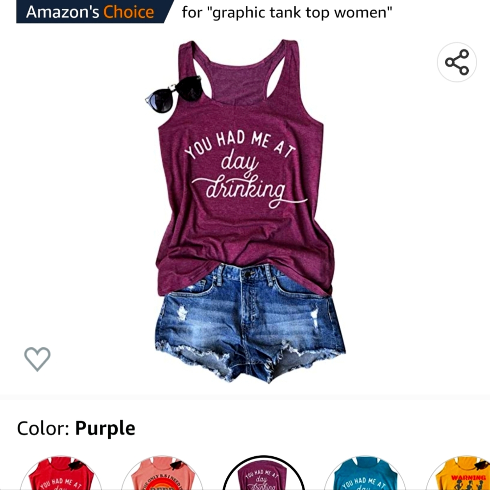 NWT Women's Fun Tank Top Purple